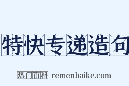 特快专递造句是什么意思的图片